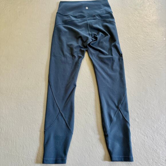 Lululemon in Movement 7/8 Tights Nocturnal Teal Blue Leggings size 6 - Picture 7 of 16